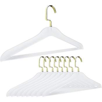 10 Quality Metal Hangers, Swivel Hook, Stainless Steel Heavy Duty Wire  Clothes Hangers (10, Petite/Teens - 14 inch) 