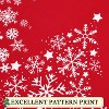Christmas Curtains, Red Snowflake Velvet Blackout, Grommet Room Darkening Drapes for Living Room/Bedroom, 52 x 95 Inch, Set of 2 Panels - 4 of 4