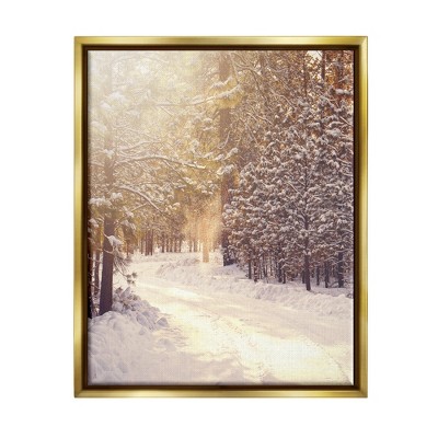 Stupell Industries Snowy Winter PathFloater Canvas Wall Art