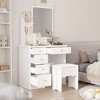 FUFU&GAGA Makeup Vanity Set with Mirror and Stool Drawer and Shelf - 2 of 4