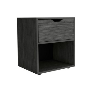 NicBex 14.6''Nightstand with Drawer and Bottom Shelf Mid Century Side Table Stand by Sofa Bedside Table for Bedroom,Living Room - 1 of 4