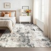 Modern Abstract Large Living Room Bedroom Area Rugs, Soft Non Slip Contemporary Throw Carpet for Dining Room - 2 of 4