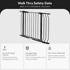 BalanceFrom Walk Thru Safety Gate for Baby and Pets, Child Proof Fence for Kids and Dogs, Doorways, Stairways, Hallways, 30 Inch Height, Graphite - 2 of 4