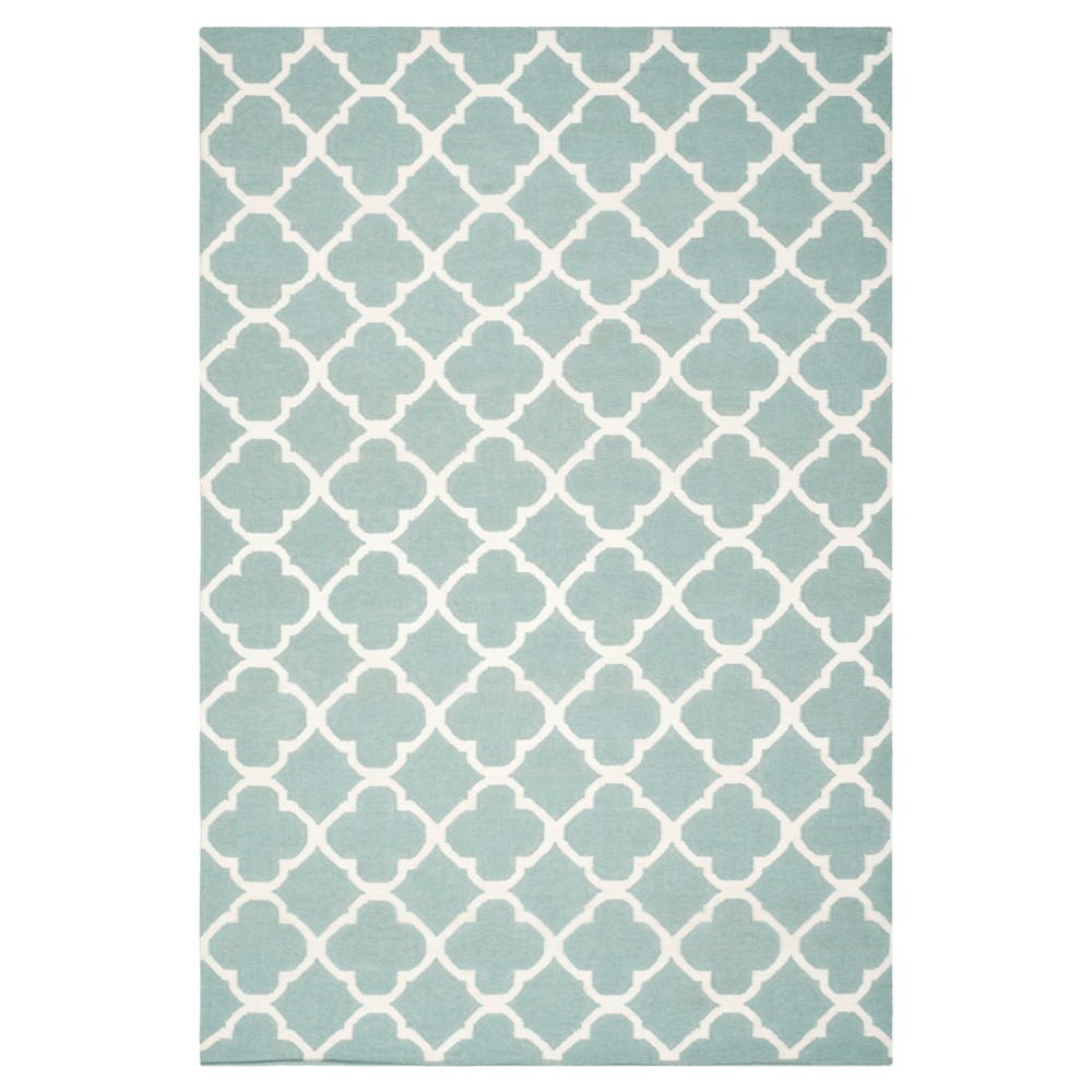 York Dhurrie Area Rug - Blue/Ivory (5'x8') - Safavieh