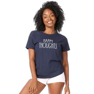 RAE DUNN - Women's Short Sleeve Shirttail Hem T-Shirt - 1 of 4