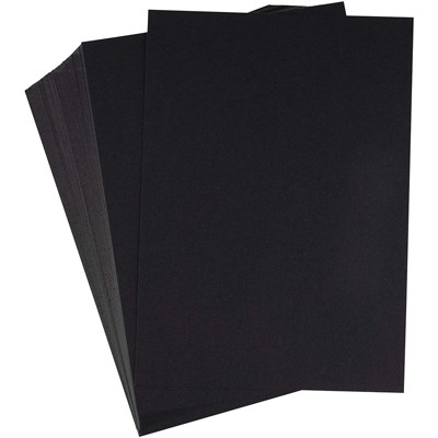 Paper Junkie 150 Sheets 5x7 Cardstock Paper, Black Stationary Paper Card  Stock For Post Cards And Crafts, 5 X 7 In : Target
