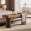 Tribesigns 47" Wooden Entryway Bench, Farmhouse End of Bed Bench, Long Dining Table Benches Seat for Kitchen, Bedroom, Hallway, Foyer - 4 of 4