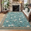 Area Rug for Living Room, Indoor Botanical Leaf Print, Non-Slip, Non-Shedding, Stain-Resistant Bedroom & Dining Room Carpet - 3 of 4