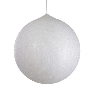 Northlight Inflatable Tinsel Commercial Christmas Ball Ornament Outdoor Decoration - 19.5" - White - 1 of 3