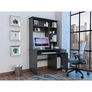 NicBex Home Office Desk 43.3" W Modern Computer Desk with 5 Shelves, Keyboard Panel, Drawer, Cabinet and Wooden Frame for Office, Study - 1 of 4