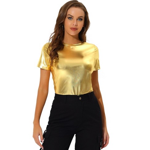 Shiny gold sale shirt