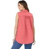 Roaman's Women's Plus Size Sleeveless Kate Big Shirt - 3 of 4