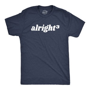 Mens Alright Cubed T Shirt Funny Nerdy Math Joke Tee For Guys - Crazy Dog Men's T Shirt - 1 of 4