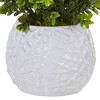 Boxwood Evergreen Artificial Plant In White Vase - Nearly Natural - image 3 of 3