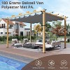 Retractable Aluminum Pergola – 10x10/10x13 Ft Wood-Grain Design, Adjustable Sunshade & Rust-Proof Frame for Patio/Backyard/Garden - 4 of 4