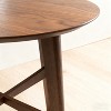 Mid-Century Modern Round Wooden Bar Table – 42" High Bar Table with Tapered Legs for Kitchen, Dining Room or Home Bar, Natural Walnut - 4 of 4