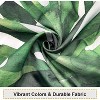 LunaLulinlk Tropical Leaves Shower Curtain Green Palm Monstera Leaf Decorative Bath Curtain 72 x 72 Inch - 3 of 4