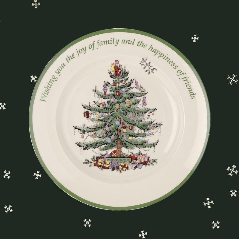 Spode Christmas Tree Round Sentiment Plate, 5 of 7