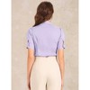 INSPIRE CHIC Women's Office Button Down One-Piece Short Sleeve Bodysuit Work Shirt - 4 of 4