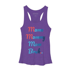 Women's Design By Humans Mother's Day Mama Mommy Mom Bruh By prsfashion Racerback Tank Top - 1 of 2