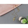Anna-Kaci Gold Tone Rhinestone Cross Pendant Necklace Ideal for Religious Occasions - Jesus - 2 of 4