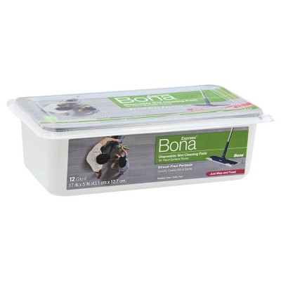 Bona Multi Surface Floor Wet Cleaning Pads - 12ct