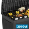 Okak 260 Gallon UV-Protected Deck Box, Outdoor Storage Cabinet with Lockable Lid, Patio Storage Box for Garden Tools, Outdoor Furniture - 4 of 4