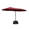 Osparple 15x9 FT Beach Umbrella Rectangular Patio Umbrella with Base Included Large Umbrella with Light and Base - 4 of 4