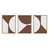 Kate and Laurel Sylvie Minimal Max Mod Set Brown Framed Canvas by The Creative Bunch Studio, 3 Piece 18x24, Natural - 2 of 4