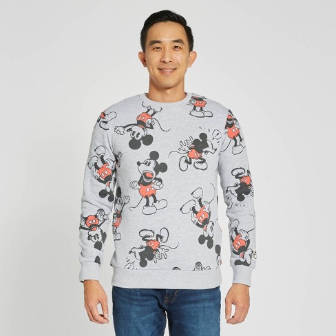 Men's Disney 100 Mickey Graphic Pullover Sweatshirt - Heathered Gray :  Target