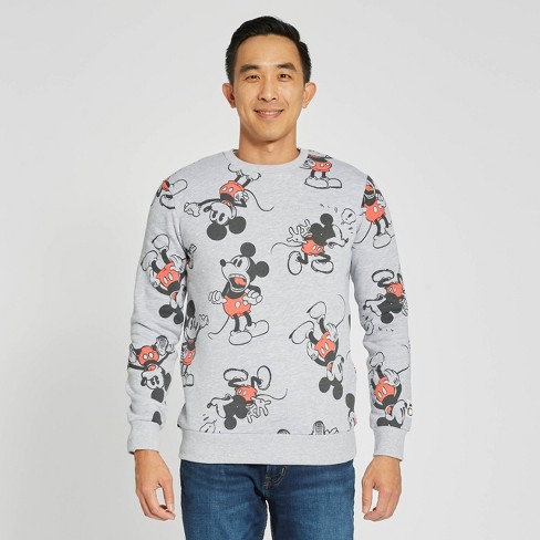 Men's Disney 100 Mickey Graphic Pullover Sweatshirt - Heathered