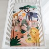 Baby Gift Set, Crib Sheet & Swaddle Newborn Gift Box, Savanna Safari Theme - 4 of 4