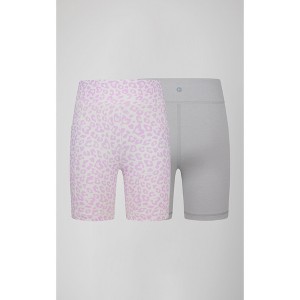 90 Degree By Reflex Girls 2 Pk Interlock Lanie Side Pocket Bike Short and Everyday Basic Bike Short - 1 of 4