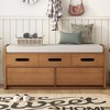 Bella Depot 43''W Rustic Storage Bench with 2 Drawers - 2 of 4