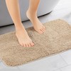 Unique Bargains Non-Slip Extra Soft Plush Quick Dry Anti-Skid Shaggy Bath Mats 2 Pcs - 2 of 4