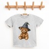 Watercolor Witchy Bear - Kids Youth Short Sleeve Tee and Toddler Short Sleeve Tee - 2 of 2