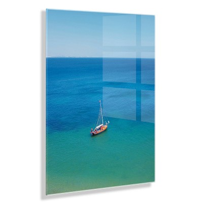 23" x 31" A Lagos Sail by Rachel Dowd Floating Acrylic Unframed Wall Canvas - Kate & Laurel All Things Decor