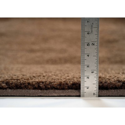 Chocolate Nylon Traditional 2-Piece Bathroom Rug Set