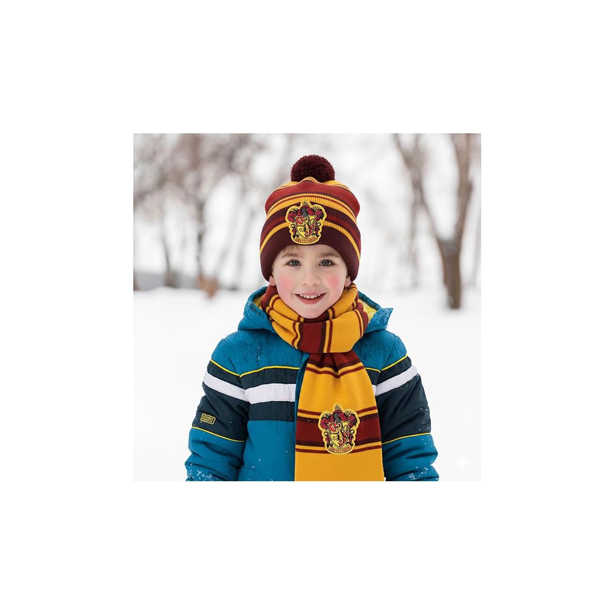 Harry Potter Kids Winter Hat Gloves Scarf Set for Boys and Girls, Winter Hat for Kids 4-14 Years - thumbnail 6