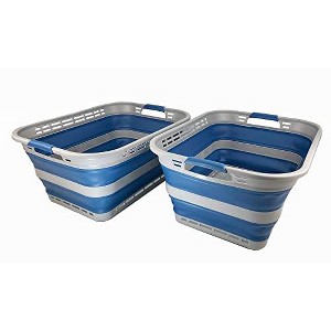 SAMMART 42L (11 gallons) Collapsible Plastic Laundry Basket - 1 of 4