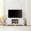 Farmhouse TV Media Stand for TVs up to 70", Large Rustic Home Entertainment Console with Open Shelves and Closed Cabinets for Living Room - 2 of 4