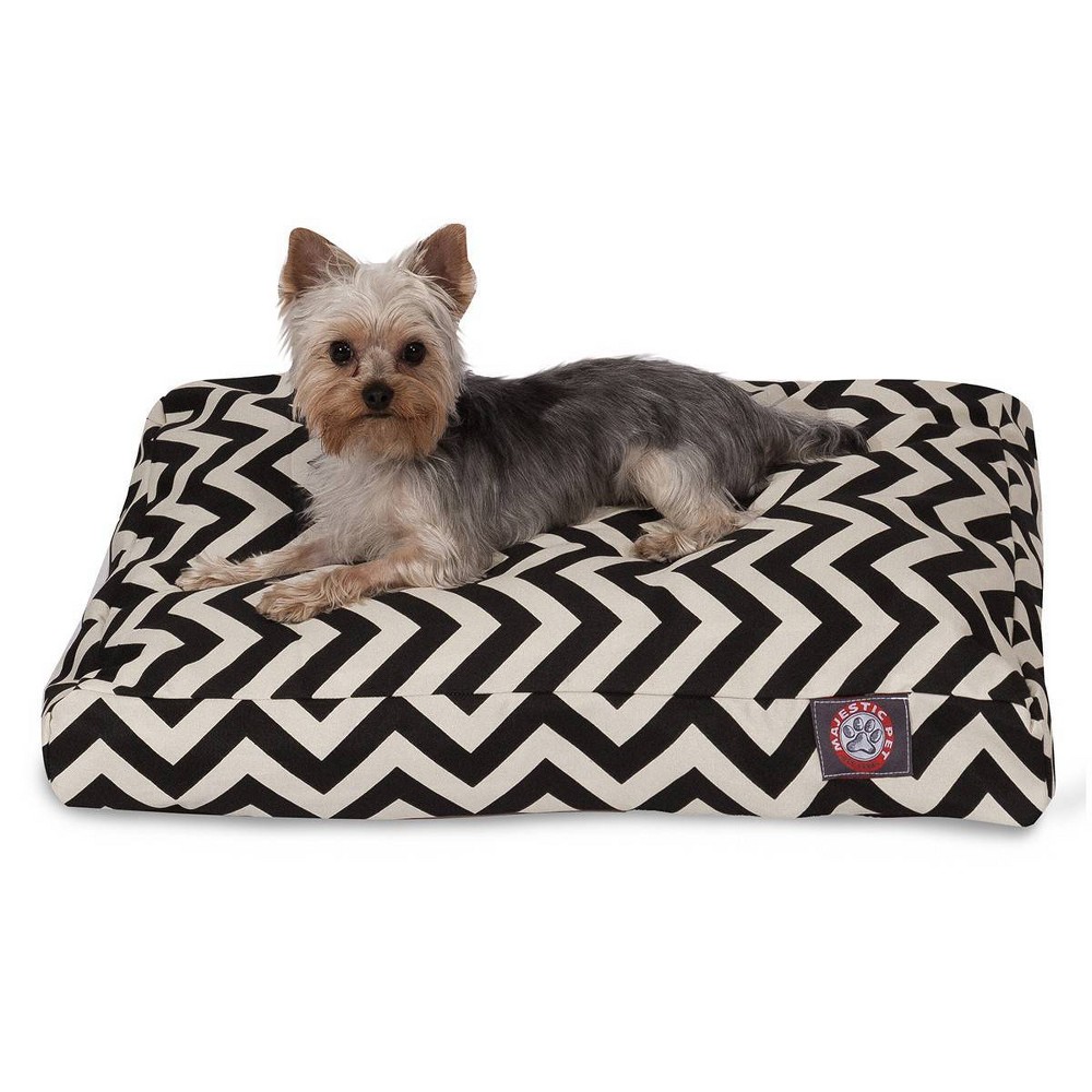 Photos - Bed & Furniture Majestic Pet Rectangle Dog Bed - Black Chevron - Small - S 