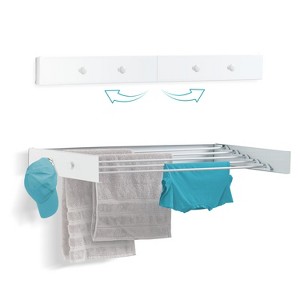 Ivation Retractable Wall Mounted Clothes Drying Rack -  Foldable Laundry Drying Rack for Clothing - 1 of 4
