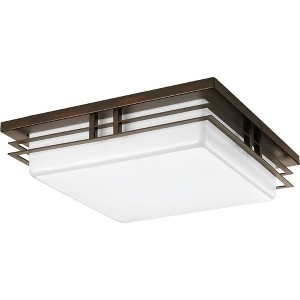 Progress Lighting Helm Collection 2-Light LED Flush Mount, Brushed Nickel, Acrylic Shade - 1 of 4