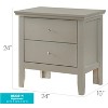 HomeStock Silver Champagne Nightstand 24x24x16 with Two Drawers, Transitional Bedside Table for Storage and Bedroom Decor Accent - 2 of 4