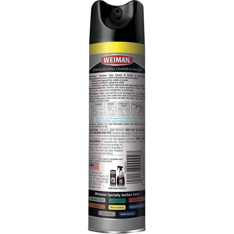 Weiman Stainless Steel Cleaner and Polish - 12oz, 3 of 10