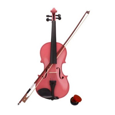 AZL1 Life Concept Orchestral String Instruments 4/4 Full Size Acoustic Violin Complete Set with Case Bow and Rosin, Pink, 31.5"*9.84"*4.92"