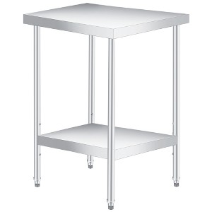 Stainless Steel Workbench, Commercial Kitchen Workbench with Adjustable Bottom Shelf, Suitable for Restaurants, Hotels, Garages, Indoors and Outdoors - 1 of 4