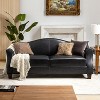 Bruno 78.75" Wide Genuine Leather Sofa with Solid Tapered Wood Legs|ARTFUL LIVING DESIGN - image 2 of 4