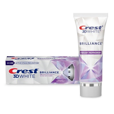 Crest 3d White Brilliance Teeth Whitening Toothpaste - Vibrant Peppermint :  Target